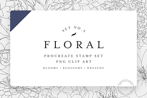 20 Floral Procreate Stamps & Brushes
