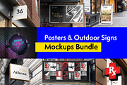 Posters and Signs Mockups Bundle, a Product Mockup by Mockup Cloud (Thumbnail 1 of 21)