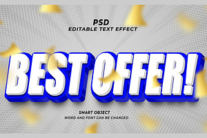 Best Offer PSD 3d Editable Text