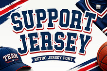 Support Jersey - Bold Sports Font