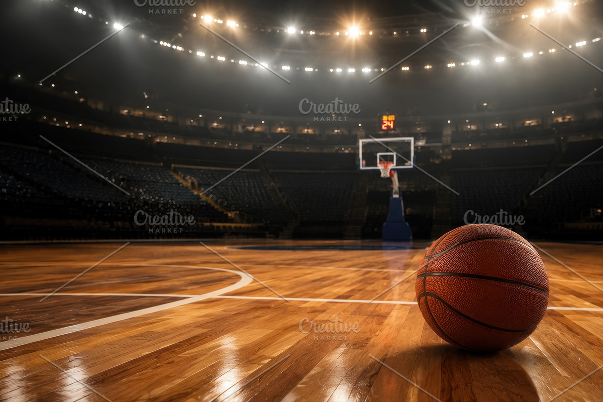 Empty basketball court at night, a Photo by Beautiful things (Photo 1 of 2)