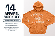 IND4000 Hooded Pullover Mockups, a Shirt Mockup by GraphicHero (Thumbnail 1 of 9)