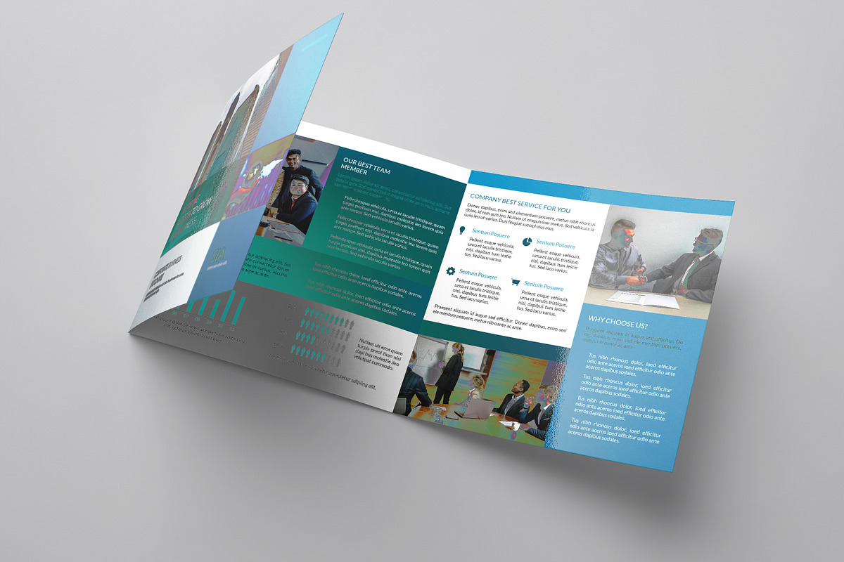 Corporate Square Trifold Brochure, a Brochure Template by Template Shop (Photo 2 of 6)