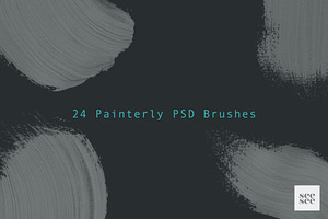 24 Painterly PSD Brushes