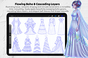 230 Wedding Dress Stamp Brushes, a Brush Add-On by Selentaori Studio (Thumbnail 6 of 12)