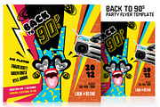 Back to 90s Music Party Flyer, a Flyer Template by Satgur Graphic Design (Thumbnail 1 of 6)