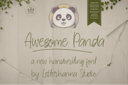 Awesome Panda Font, a Handwritten Font by Letterhanna Studio (Thumbnail 1 of 16)