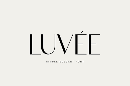 Luvee Simple Elegant Sans, a Sans Serif Font by elvinova