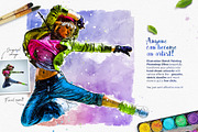 Illustration Sketch PS Action, an Action Add-On by IndWorks Design (Thumbnail 2 of 10)