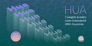 Hua, a Sans Serif Font by YXType (Thumbnail 1 of 10)