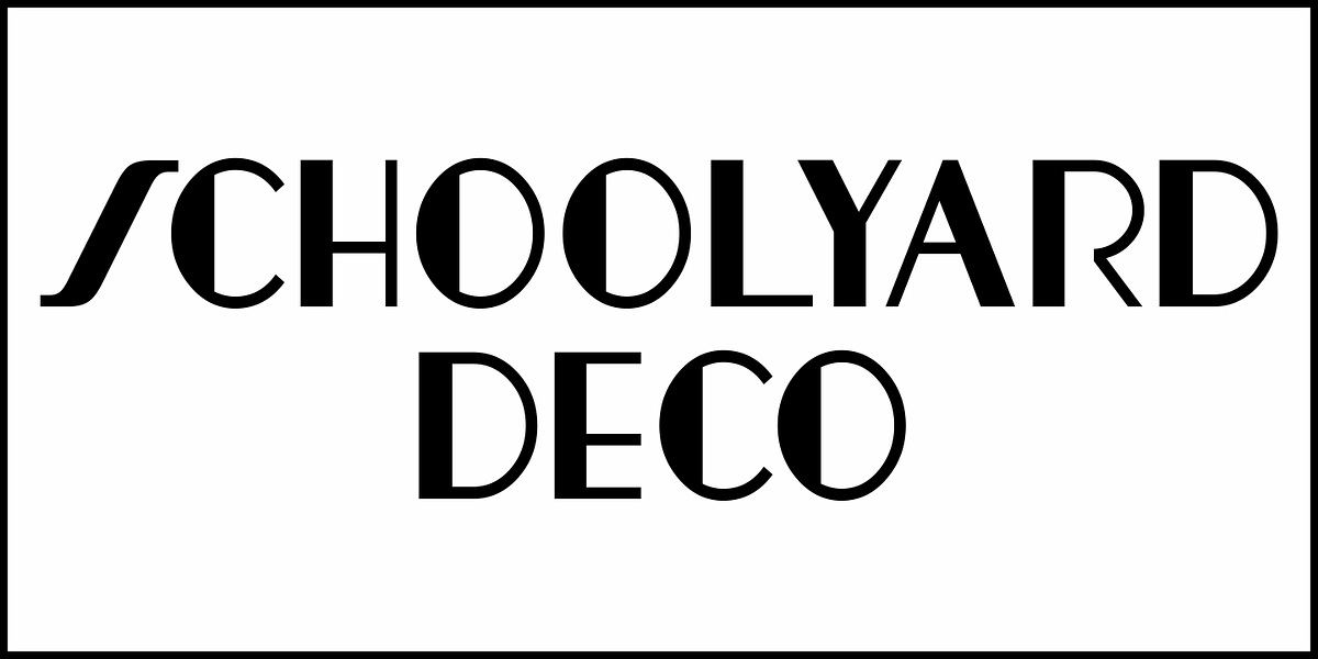 Schoolyard Deco JNL, a Sans Serif Font by Jeff Levine Fonts (Photo 2 of 5)