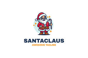Santa Claus Mascot Cartoon Logo, a Branding & Logo Template by Artnivora.Std