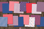 Patriotic digital paper, a Pattern Graphic by PolpoDesign (Thumbnail 2 of 2)