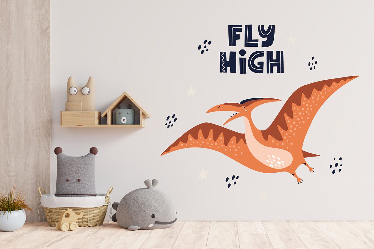 Cute Dino. Abstract Kids Set, an Object Graphic by MaNechaeva (Photo 8 of 12)