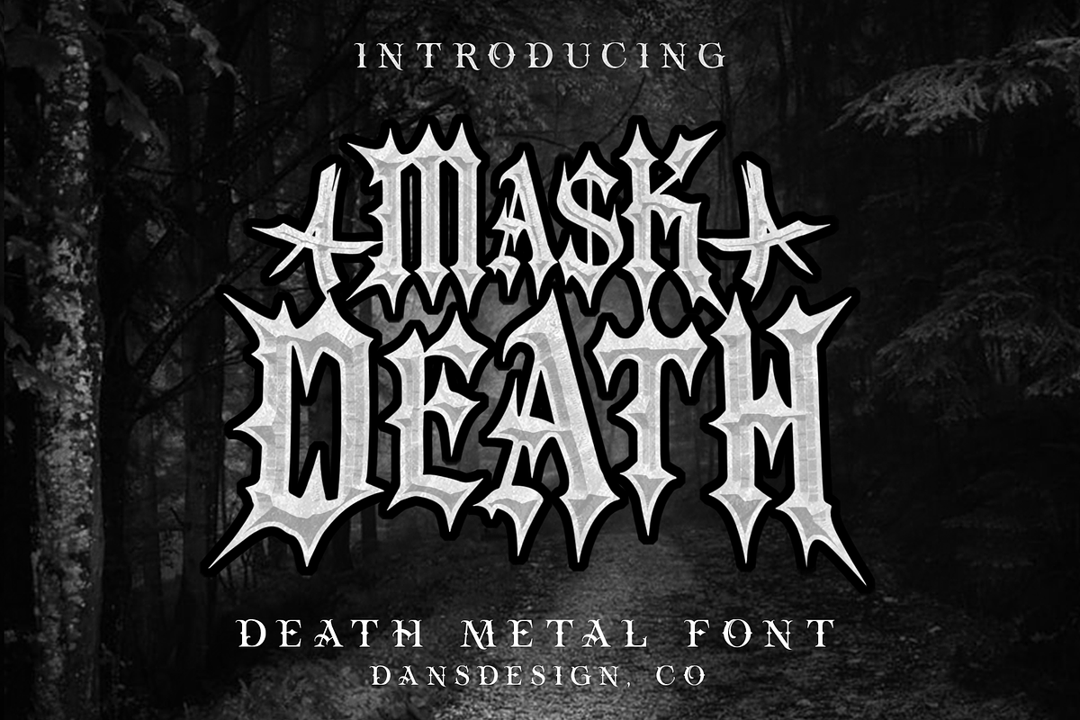 MASK DEATH, a Blackletter Font by dansdesign (Photo 1 of 6)