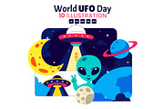 10 World UFO Day Illustration, an Object Illustration by denayunebgt (Thumbnail 1 of 4)