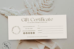 Luxury Gift Certificate Canva Design