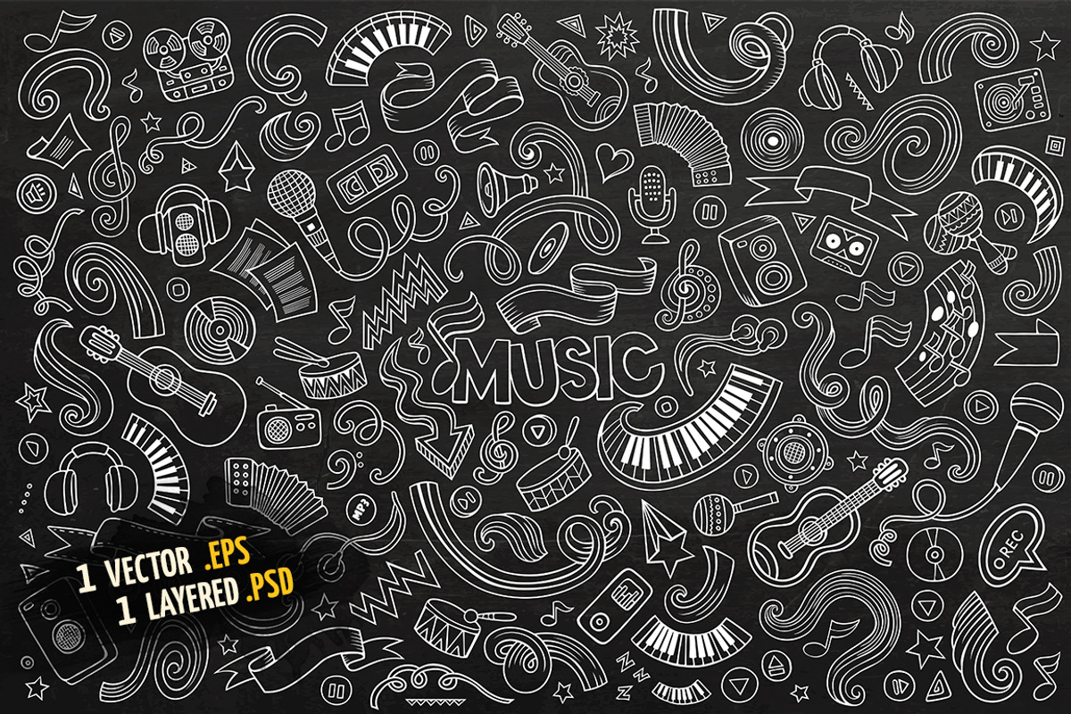 Musical Objects & Elements Set, an Object Graphic by BALABOLKA (Photo 4 of 4)