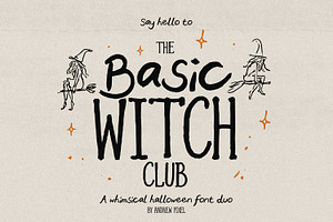 Basic Witch Club - Halloween Font, a Handwritten Font by AndrewPixelType