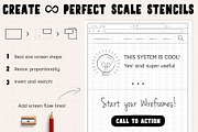 Wireframe Sketchsheet with Stencils, a Wireframe Template by Sargatal (Thumbnail 7 of 7)