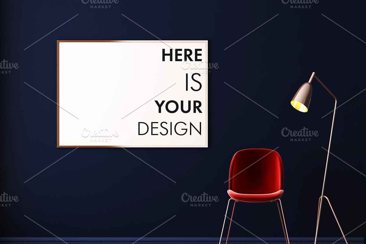 10 Art Deco posters mockup, a Print Template by FilL239 (Photo 8 of 10)