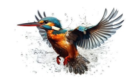 Dazzling kingfisher photo realistic, an Animal Photo by Aimagenarium@gmail.com