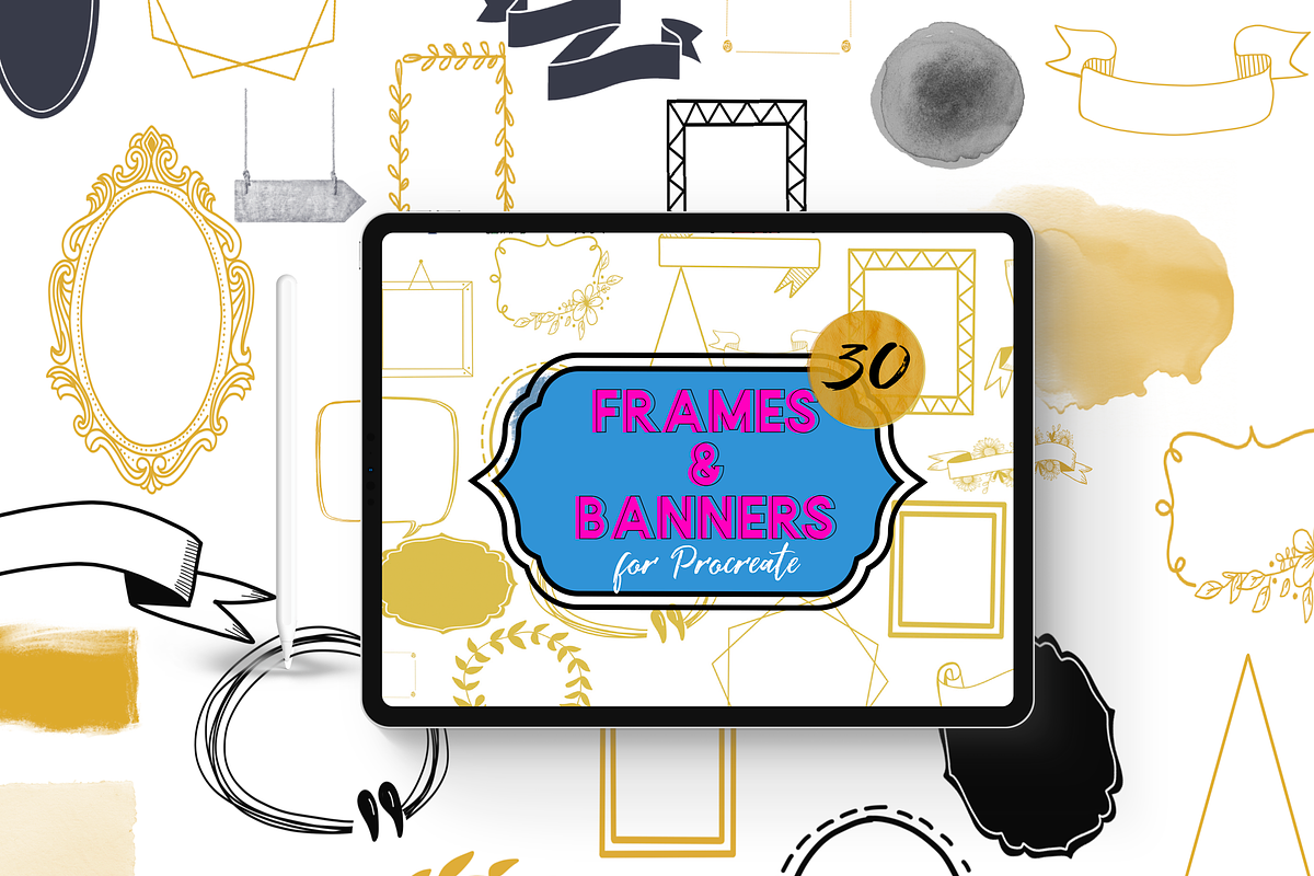 Photo Frame & Banner Stamps, a Brush Add-On by OkayAnnie Designs (Photo 1 of 6)