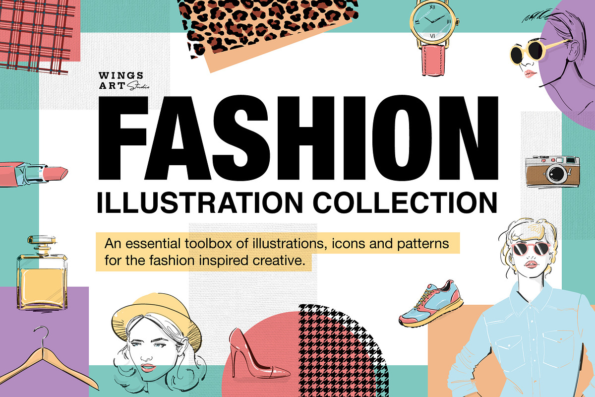 Fashion Illustration Collection, an Object Illustration by Wingsart Studio (Photo 1 of 9)