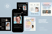 Client Testimonial Instagram Set, a Social Media Template by graphicook (Thumbnail 1 of 3)