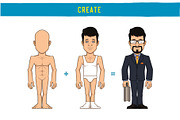 Businessman characters creation kit, a Work Illustration by yuanden graphics (Thumbnail 2 of 15)