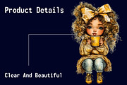 Whimsical Coffee Girls Clipart, a Seasonal Illustration by CitraGraphics (Thumbnail 7 of 7)