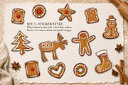 Gingerbread Christmas Clipart Set, a Seasonal Illustration by Christine Krahl (Thumbnail 6 of 8)