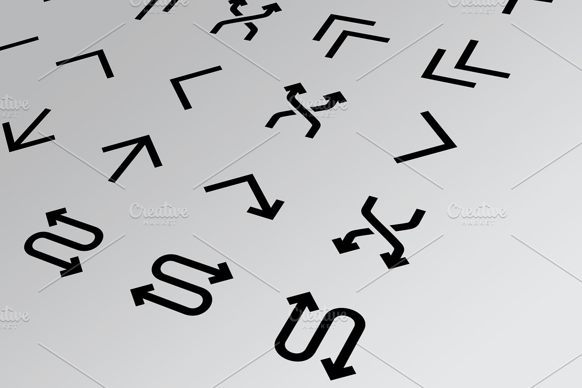50 Arrow Glyph Icon Vol 2, a Solid Icon by shahsoft (Photo 2 of 2)