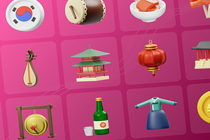 Korean Culture 3D Icon