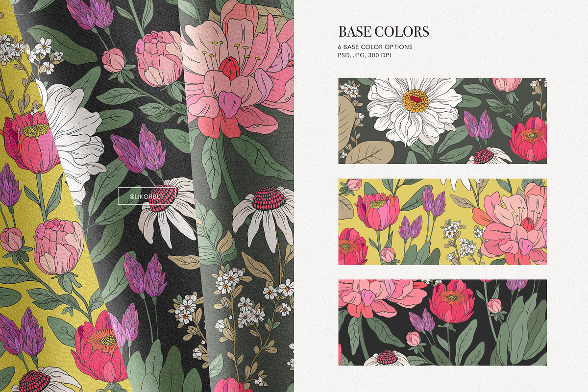Lush Botanical Pattern and Graphics, a Pattern Graphic by likorbut (Photo 6 of 13)