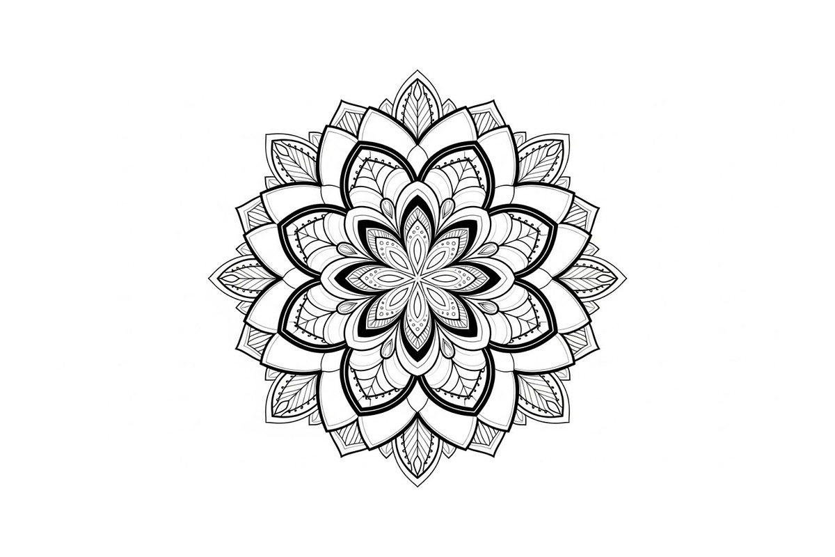 Mandala Flower SVG Bundle, an Illustration by Creativeshirt (Photo 7 of 31)