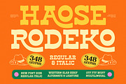 Haose Rodeko Western Slab Serif, a Slab Serif Font by AmorfaType (Thumbnail 1 of 12)