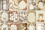 59 Vintage Rose Wedding Journal Kit, a Pattern Graphic by LA Design (Thumbnail 3 of 10)