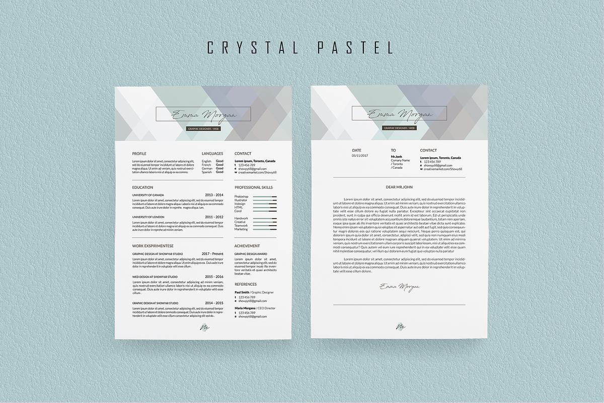 Professiona Resume BUNDLE Template M, a Resume Template by Showy68 Template (Photo 5 of 6)