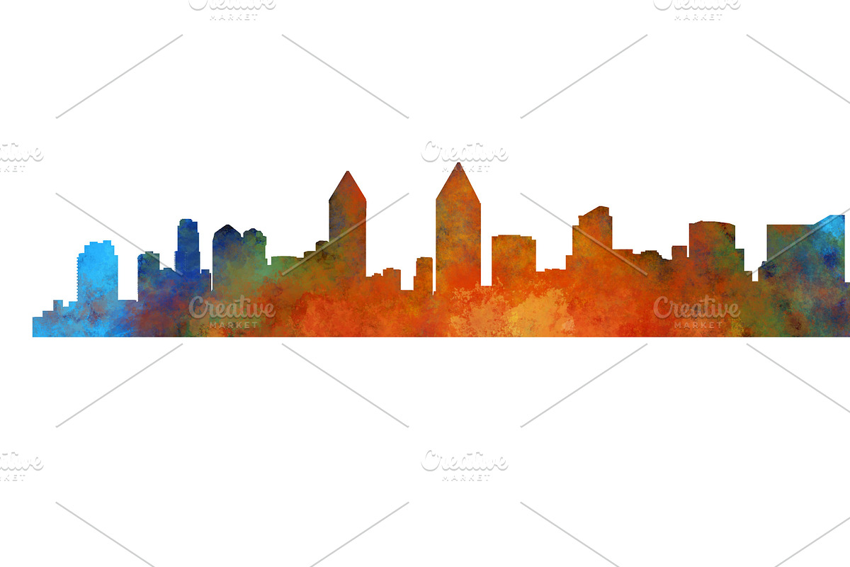 10xFiles Pack San Diego Skylines, an Illustration by HQPhoto Store (Photo 5 of 6)