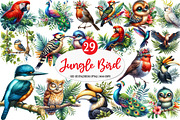 Tropical Bird Png, Jungle Birds png, an Illustration by Watercolor design (Thumbnail 1 of 4)