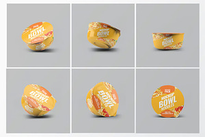 Instant Food Bowl Mock-Up, a Packaging Mockup by DesignRushMarket