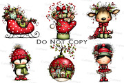 Whimsical Christmas Cabin Clipart, an Illustration by Craft Nest (Thumbnail 7 of 8)