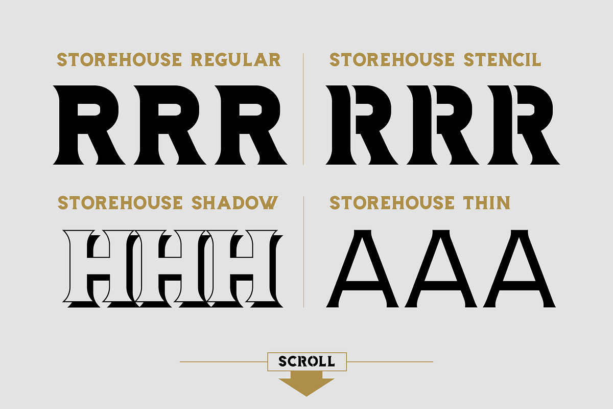 Storehouse Font + Vector shapes preview 7