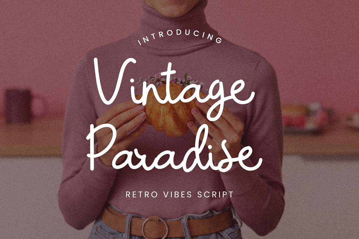 Vintage Paradise Retro Script Font, a Handwritten Font by UICreative (Photo 1 of 13)