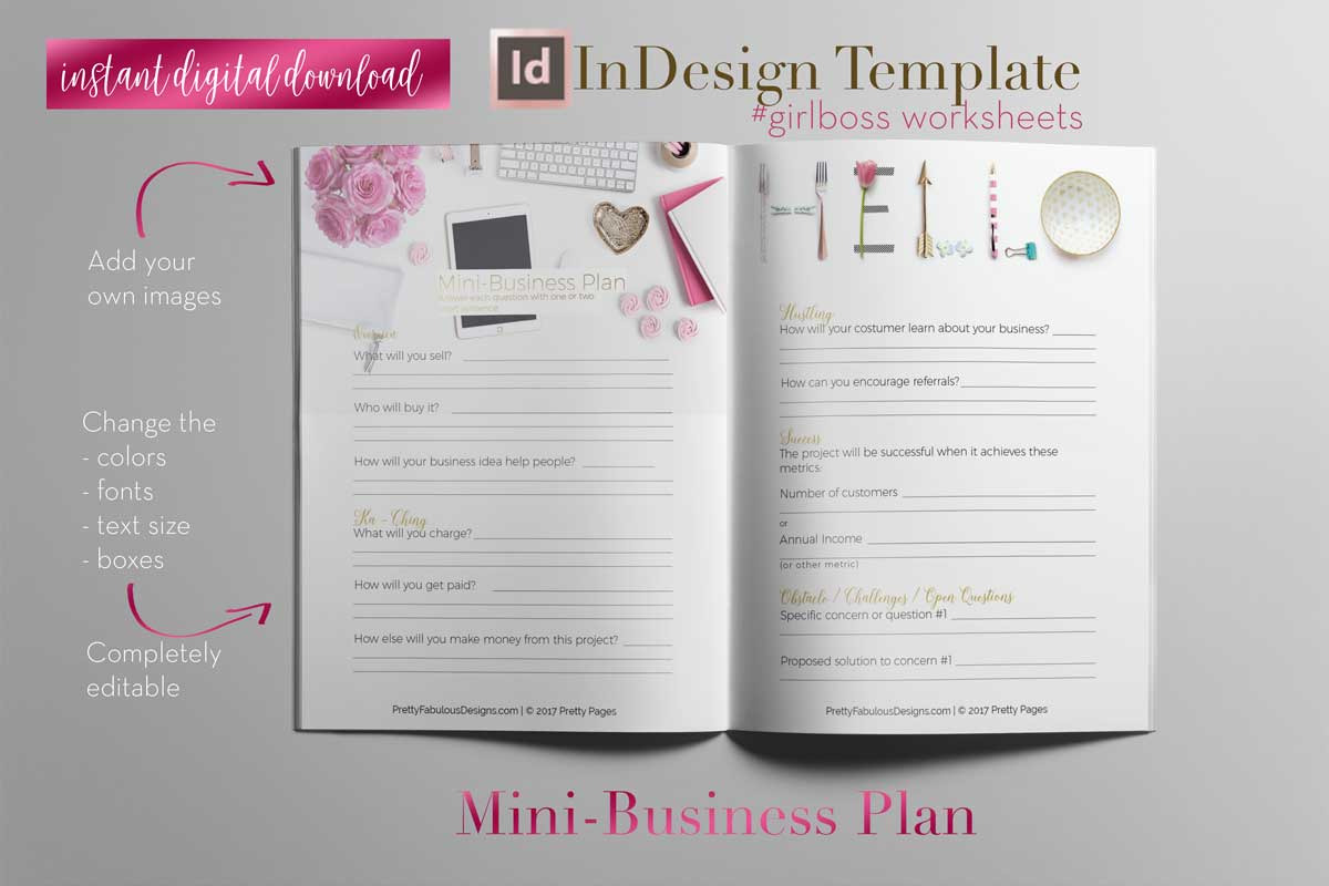 Girlboss Sheets | InDesign Template, a Stationery Template by Planner Templates (Photo 8 of 55)