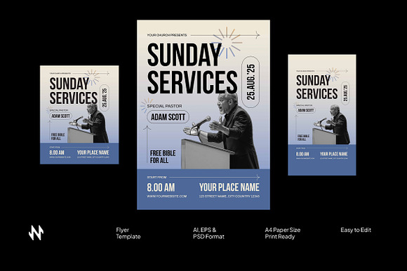 Simple Sunday Church Flyer preview 5