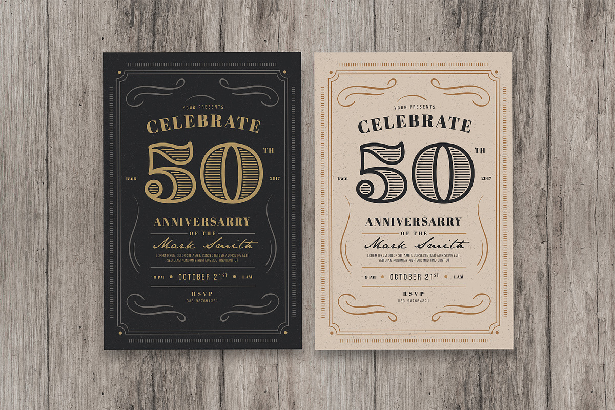 Vintage Anniversarry invitation, an Invitation Template by Guuver (Photo 1 of 4)