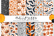 Happy halloween digital paper set, a Pattern Graphic by Artmanata (Thumbnail 2 of 12)