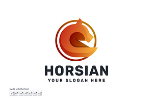 Horse Gradient Colorful Logo Design, a Branding & Logo Template by yuanesei